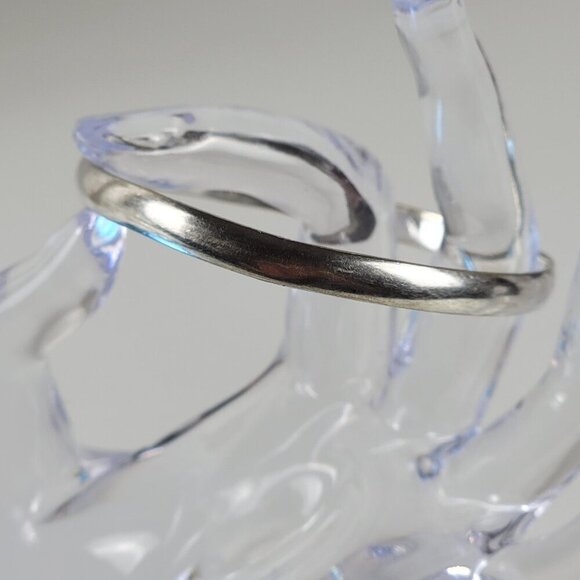Vintage Mexico 925 Sterling Silver Bangle Bracelet 8 In - Picture 1 of 5